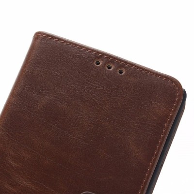 LG G Flex 2 H955 atvēramais ādas tumši brūns retro maciņš (maks) / Vacins.lv