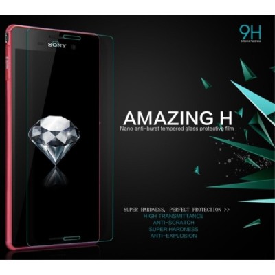 Sony Xperia M4 Aqua „Nillkin“ H Tempered Glass sustiprintos apsaugos apsauginis ekrano stiklas 0.33 mm / Priedai.lt