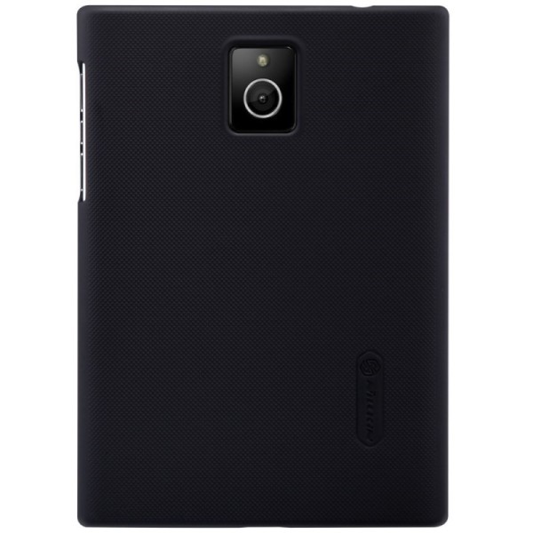 „Nillkin“ Frosted Shield apvalks - melns + ekrāna aizsargplēve (Passport)