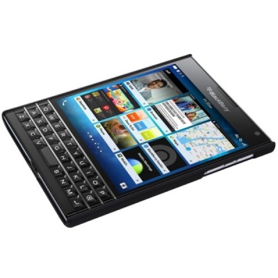 BlackBerry Passport Nillkin Frosted Shield melns plastmasas apvalks + ekrāna aizsargplēve / Vacins.lv