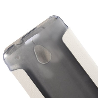 „Baseus“ HTC One mini atverčiamas baltas dėklas / Priedai.lt