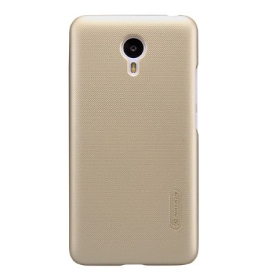 Meizu m2 note Nillkin Frosted Shield zelta plastmasas apvalks + ekrāna aizsargplēve / Vacins.lv