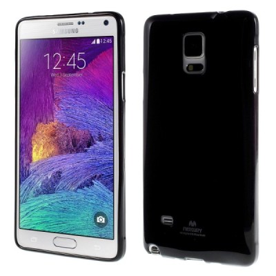 Samsung Galaxy Note 4 (N910) Mercury melns cieta silikona (TPU) apvalks / vacins.lv