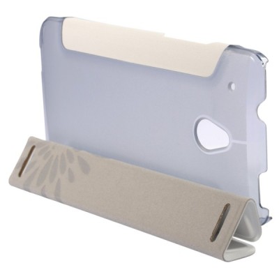 „Baseus“ HTC One mini atverčiamas baltas dėklas / Priedai.lt