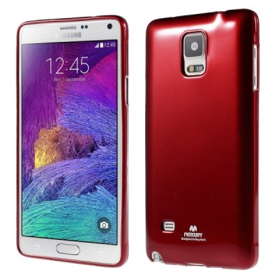 Samsung Galaxy Note 4 N910 Mercury raudonas kieto silikono tpu dėklas - nugarėlė / Priedai.lt