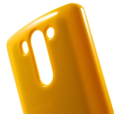 LG G3 S (Beat) D722 geltonas Mercury kieto silikono (TPU) dėklas / Priedai.lt