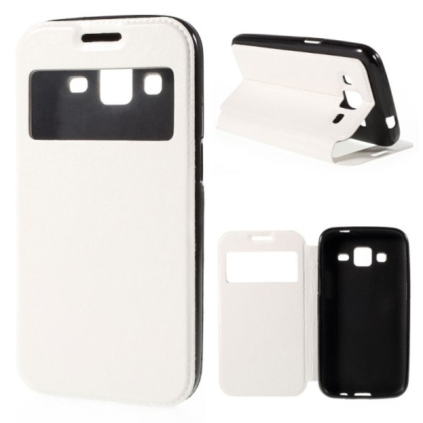 Atverčiamas „View Window“ dėklas - baltas (Galaxy Core Prime)