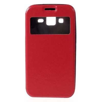 Samsung Galaxy Core Prime View Window atvēramais sarkans maciņš / Vacins.lv