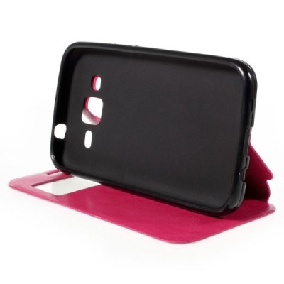 Samsung Galaxy Core Prime View Window atvēramais rozs maciņš / Vacins.lv