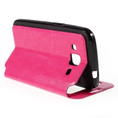 Samsung Galaxy Core Prime View Window atvēramais rozs maciņš / Vacins.lv