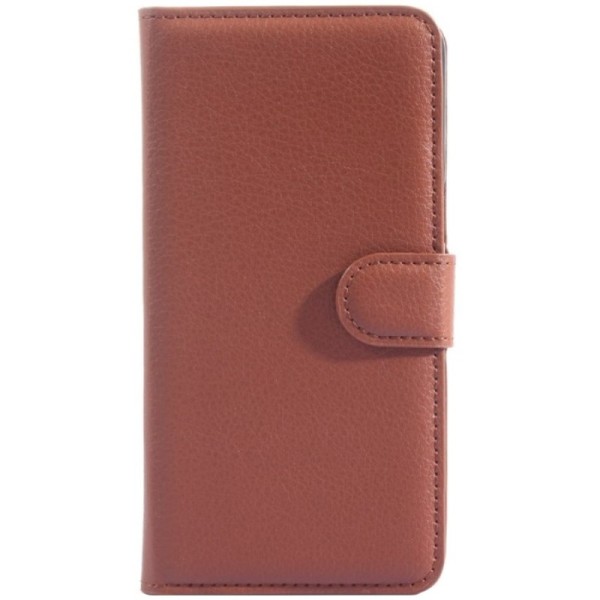 „Litchi“ atverčiamas dėklas - rudas (Galaxy Grand Prime)