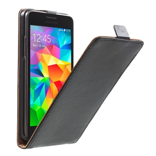 Klasisks atvēramais maciņš - melns (Galaxy Grand Prime)