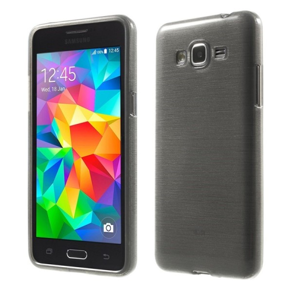 Cieta silikona (TPU) apvalks - dzidrs, pelēks (Galaxy Grand Prime)