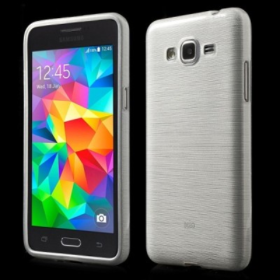 Samsung Galaxy Grand Prime (G350) dzidrs un matēts cieta silikona (TPU) balts apvalks / Vacins.lv