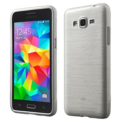 Samsung Galaxy Grand Prime (G350) dzidrs un matēts cieta silikona (TPU) balts apvalks / Vacins.lv