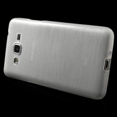 Samsung Galaxy Grand Prime (G350) dzidrs un matēts cieta silikona (TPU) balts apvalks / Vacins.lv