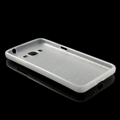 Samsung Galaxy Grand Prime (G350) dzidrs un matēts cieta silikona (TPU) balts apvalks / Vacins.lv