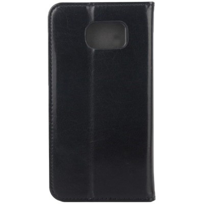 Samsung Galaxy S6 (G920) solidus atverčiamas juodas odinis dėklas - knygutė / Priedai.lt
