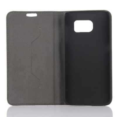 Samsung Galaxy S6 (G920) solīds atvēramais ādas smilšains maciņš / Vacins.lv