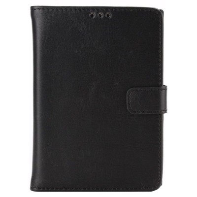 BlackBerry Passport  atvēramais ādas melns retro maciņš (maks) / Vacins.lv