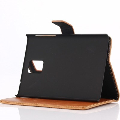 BlackBerry Passport atverčiamas šviesiai rudas odinis retro dėklas - piniginė / Priedai.lt