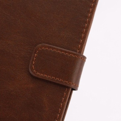 BlackBerry Passport atvēramais ādas tumši brūns retro maciņš (maks) / Vacins.lv