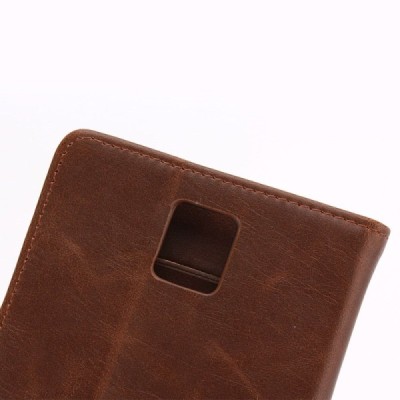 BlackBerry Passport atvēramais ādas tumši brūns retro maciņš (maks) / Vacins.lv