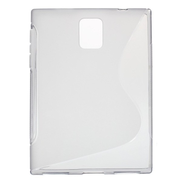 Kieto silikono (TPU) skaidrus dėklas - pilkas (Passport)