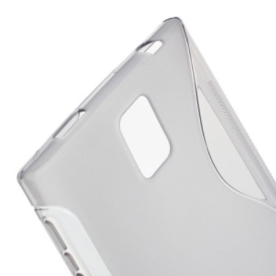 BlackBerry Passport skaidrus (permatomas) kieto silikono TPU pilkas dėklas - nugarėlė / Priedai.lt