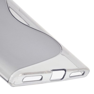 BlackBerry Passport skaidrus (permatomas) kieto silikono TPU pilkas dėklas - nugarėlė / Priedai.lt