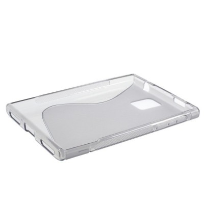 BlackBerry Passport skaidrus (permatomas) kieto silikono TPU pilkas dėklas - nugarėlė / Priedai.lt