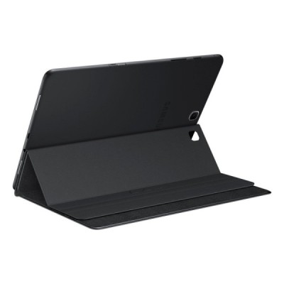 Originalus Samsung Galaxy Tab A 9.7 (T555, T550) Book Cover atverčiamas juodas odinis dėklas / Priedai.lt