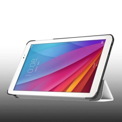 Huawei MediaPad T1 10 atvēramais balts maciņš / Vacins.lv