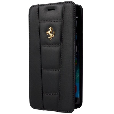 Ferrari 458 odinis Apple iPhone 6 (6s) atverčiamas juodas dėklas - knygutė / Priedai.lt