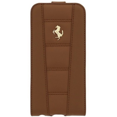 Ferrari 458 odinis Apple iPhone 6 (6s) vertikaliai atverčiamas rudas dėklas / Priedai.lt