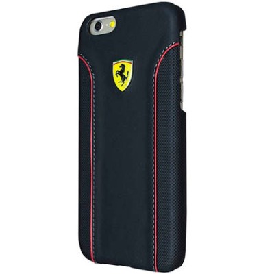 Ferrari Scuderia Fiorano Apple iPhone 6 (6s) melns ādas apvalks / Vacins.lv