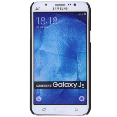 Samsung Galaxy J5 Nillkin Frosted Shield juodas plastikinis dėklas + apsauginė ekrano plėvelė / Priedai.lt