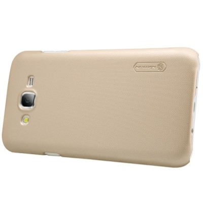 Samsung Galaxy J5 Nillkin Frosted Shield zelta plastmasas apvalks + ekrāna aizsargplēve / Vacins.lv