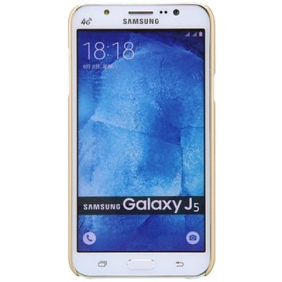 Samsung Galaxy J5 Nillkin Frosted Shield zelta plastmasas apvalks + ekrāna aizsargplēve / Vacins.lv