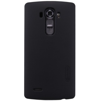 LG G4 Stylus (H635) Nillkin Frosted Shield melns plastmasas apvalks + ekrāna aizsargplēve / Vacins.lv