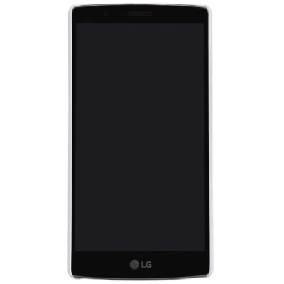 LG G4 Stylus (H635) Nillkin Frosted Shield balts plastmasas apvalks + ekrāna aizsargplēve / Vacins.lv