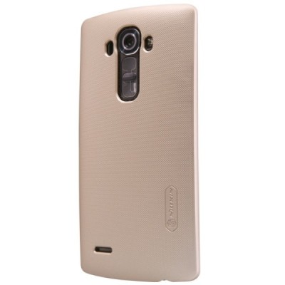 LG G4 Stylus (H635) Nillkin Frosted Shield auksinis plastikinis dėklas + apsauginė ekrano plėvelė / Priedai.lt