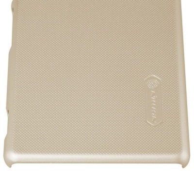 Sony Xperia M4 Aqua Nillkin Frosted Shield zelta plastmasas apvalks + ekrāna aizsargplēve / Vacins.lv