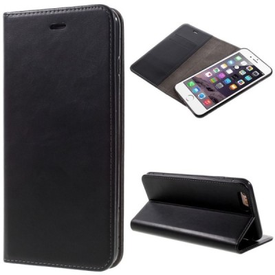 Apple iPhone 6 Plus „2in1“ solidus atverčiamas juodas odinis dėklas - knygutė / Priedai.lt