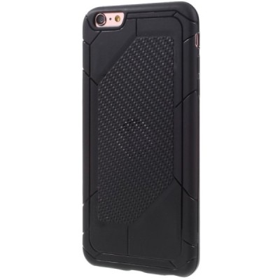 Apple iPhone 6 Plus „2in1“ solīds atvēramais ādas melns maciņš / Vacins.lv