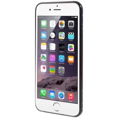 Apple iPhone 6 Plus „2in1“ solīds atvēramais ādas melns maciņš / Vacins.lv