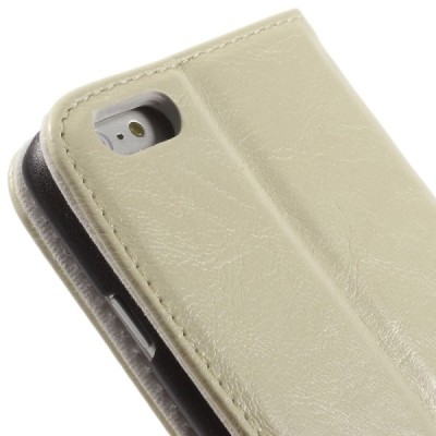 Apple iPhone 6 Plus solīds atvēramais ādas smilšains maciņš / Vacins.lv