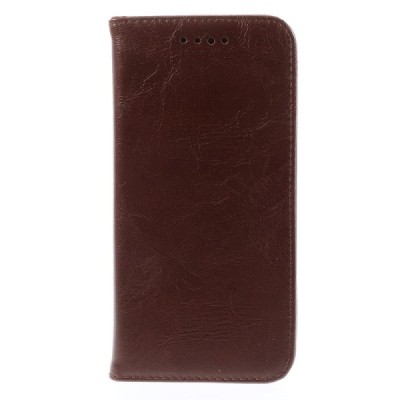 Apple iPhone 6 Plus solidus atverčiamas rudas odinis dėklas - knygutė / Priedai.lt