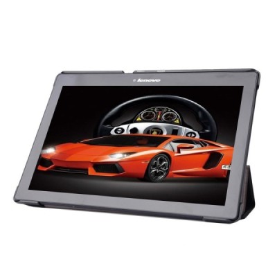 Lenovo Tab2 A10-70 10,1 atvēramais melns maciņš / Vacins.lv