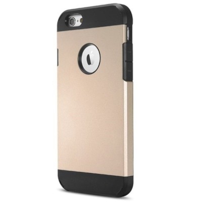 Sustiprintos apsaugos Apple iPhone 6 Plus (6s Plus) auksinis kieto silikono (TPU) ir plastiko dėklas / Priedai.lt